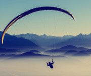 Paragliding above Clouds